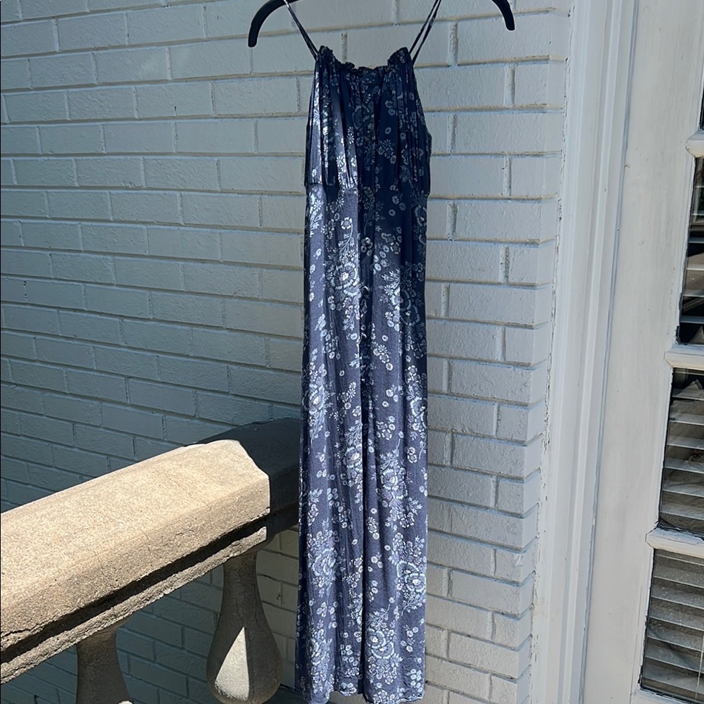 Madewell blue Dress with florals